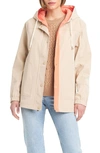 Kate Spade Water Resistant Hooded Raincoat In Feather