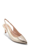 Cole Haan Vandam Slingback Pump In Soft Gold