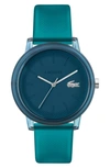 Lacoste L12.12 Silicone Strap Watch, 36mm In Green