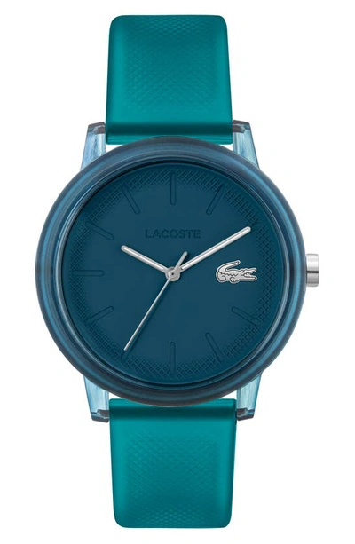 Lacoste L12.12 Silicone Strap Watch, 36mm In Green