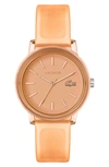 Lacoste L12.12 Silicone Strap Watch, 36mm In Orange