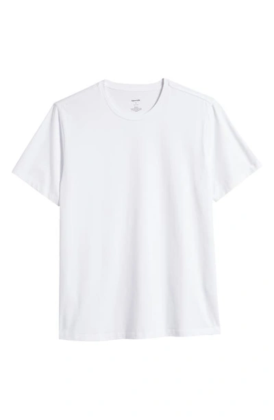 Open Edit Crewneck Stretch Cotton T-shirt In White