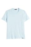 Tom Ford Cotton Jersey Crewneck T-shirt In Artic Blue