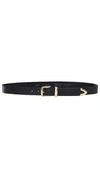 Aureum Gold Tip Belt In 黑色