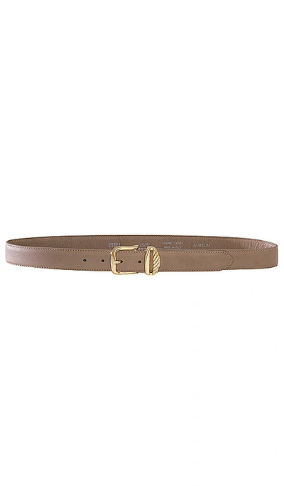 Aureum French Rope Belt In Etoupe & Gold