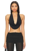 Superdown Daphne Halter Top In 黑色