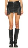 Superdown Riley Faux Leather Skirt In 黑色