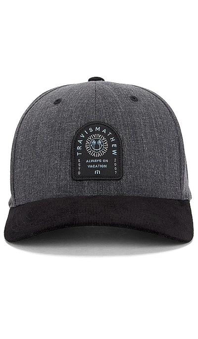 Travismathew Zero Hour Hat In Heather Dark Grey