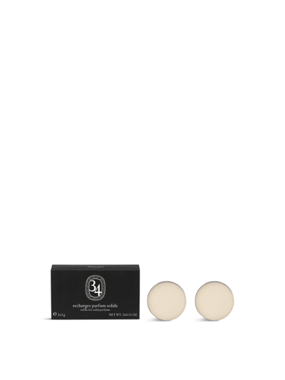 Diptyque Refill X 2 Solid Perfume 34b 3g In White