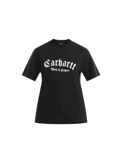 Carhartt Women's Short Sleeve Onyx Script T-shirt In Black
