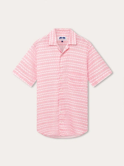 Love Brand & Co. Men's Camel Mirage Pink Arawak Linen Shirt
