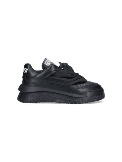 Versace Black Odissea Sneakers In Black  