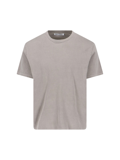 Our Legacy Box T-shirt Worn Grey Legacy Jersey In Taupe