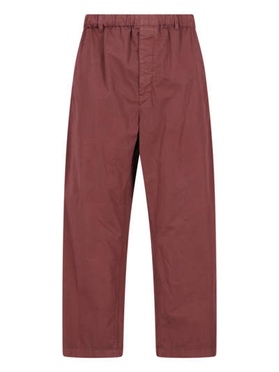 Lemaire Relaxed Fit Pants In Red