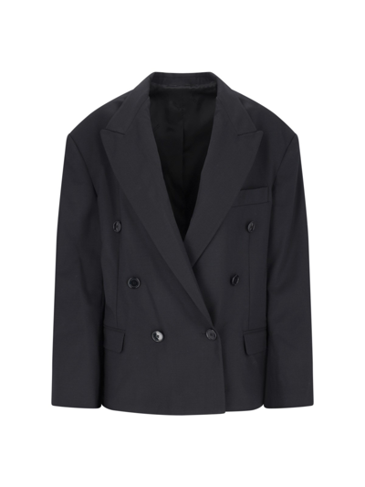 Isabel Marant Double-breasted Tailored Blazer In Black  