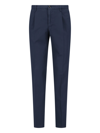 Incotex Men's Slim Fit Cotton Trousers With Pockets In Blue
