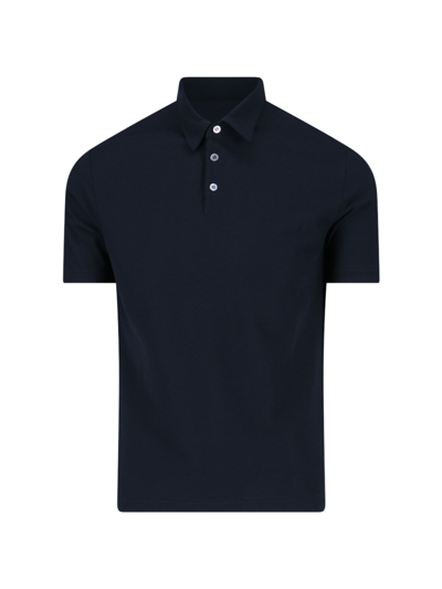 Zanone Basic Polo Shirt In Blue