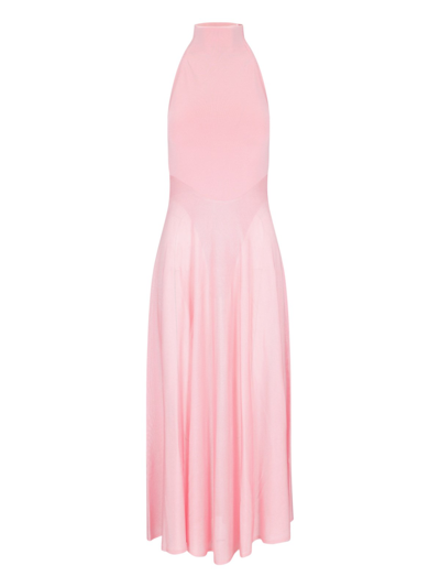 Alaïa Pink Shiny Maxi Dress