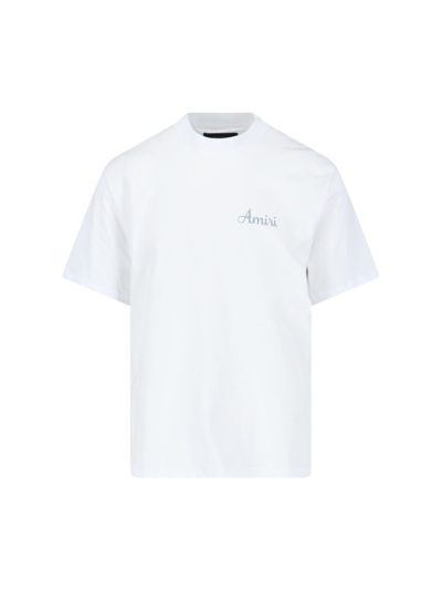 Amiri Back Print T-shirt In White