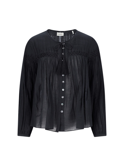Isabel Marant Étoile Curled Top In Black  