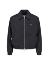 Ami Alexandre Mattiussi Adc Compact Cotton Zip Jacket In Black  