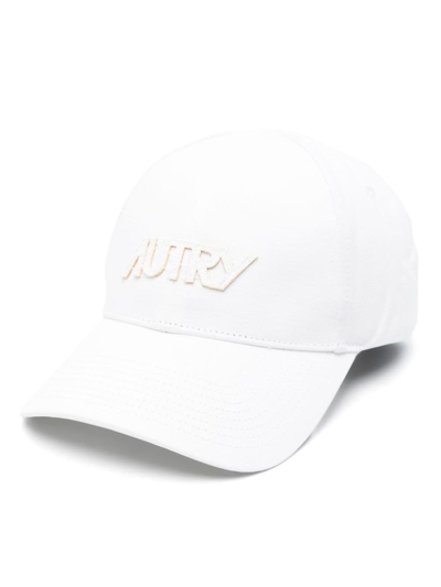 Autry Logo-patch Cotton Hat In White