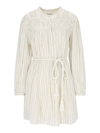 Isabel Marant Étoile Leozi Striped Mini Dress In Cream