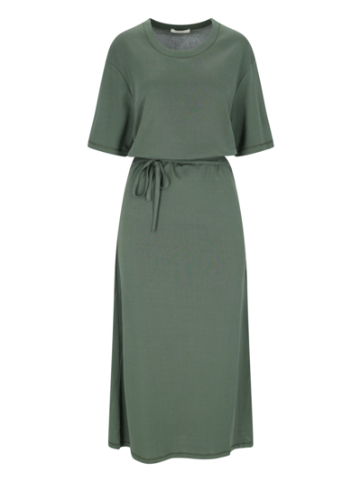 Lemaire Cotton Jersey Midi Dress In Green