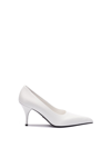 Prada Leather Pumps With Pointed Toe And Stiletto Heel In White