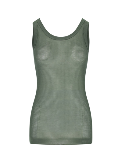 Lemaire Semi-transparent Tank Top In Green