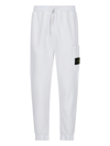 Stone Island Compass-badge Cotton Track Pants In White