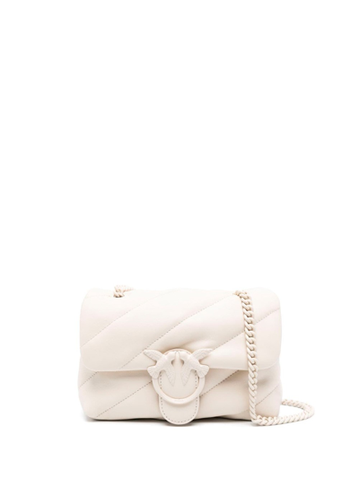 Pinko Mini `love Puff` Handbag In White