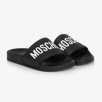 Moschino Kid-teen Teen Black Sliders