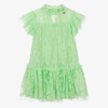 ANGEL'S FACE TEEN GIRLS GREEN TULLE LACE DRESS