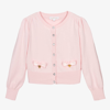 ANGEL'S FACE ANGEL'S FACE TEEN GIRLS PALE PINK COTTON CARDIGAN