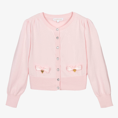 Angel's Face Teen Girls Pale Pink Cotton Cardigan
