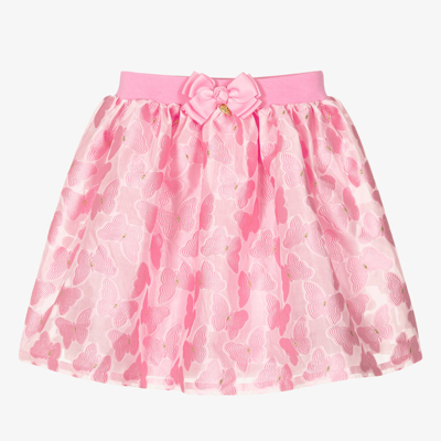Angel's Face Teen Girls Pink Butterfly Jacquard Skirt