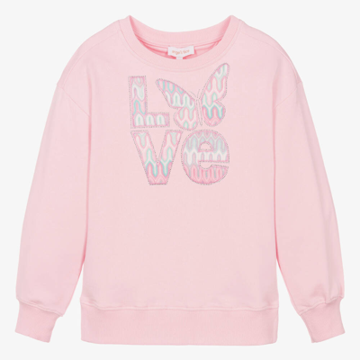 Angel's Face Teen Girls Pink Cotton Love Sweatshirt