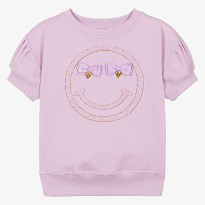 Angel's Face Teen Girls Lilac Purple Jersey T-shirt