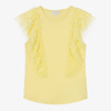 ANGEL'S FACE ANGEL'S FACE TEEN GIRLS YELLOW LACE & TULLE T-SHIRT
