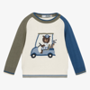 DR KID BOYS IVORY GOLF BEAR KNITTED SWEATER