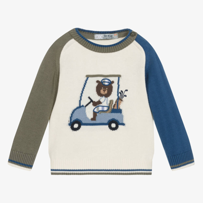 Dr Kid Babies' Boys Ivory Golf Bear Knitted Sweater
