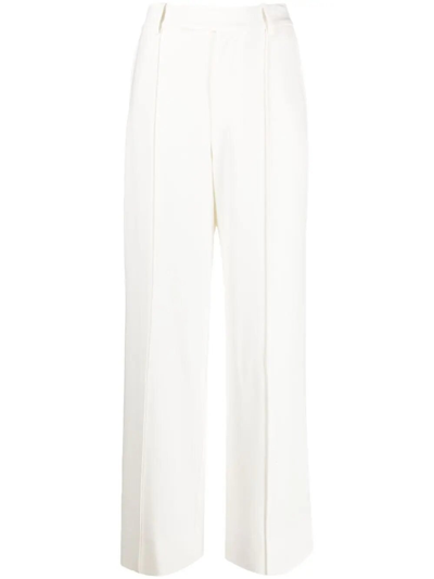 Proenza Schouler Weyes Trouser In Matte Viscose Crepe In White