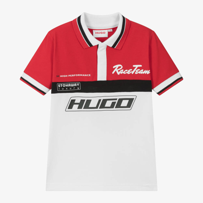 Hugo Kids'  Boys Red Racing Polo Shirt