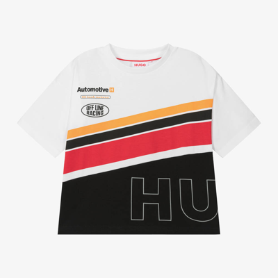 Hugo Babies'  Boys White Racing Cotton T-shirt