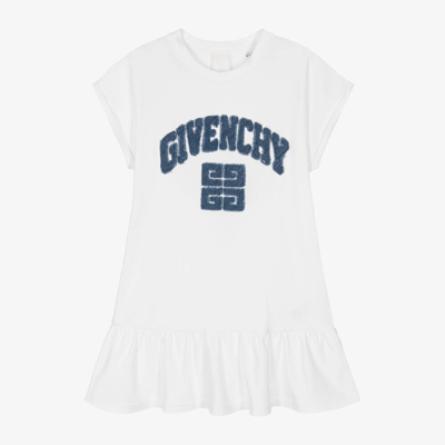 Givenchy Kids' Girls White Cotton Jersey Dress