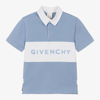 GIVENCHY BOYS BLUE COTTON RUGBY SHIRT