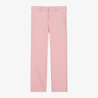 Zadig & Voltaire Kids' Girls Pink Viscose Twill Trousers