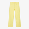 ZADIG & VOLTAIRE GIRLS YELLOW DENIM HIGH-WAISTED JEANS