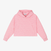 MARC JACOBS MARC JACOBS GIRLS PINK CROPPED TOWELLING HOODIE